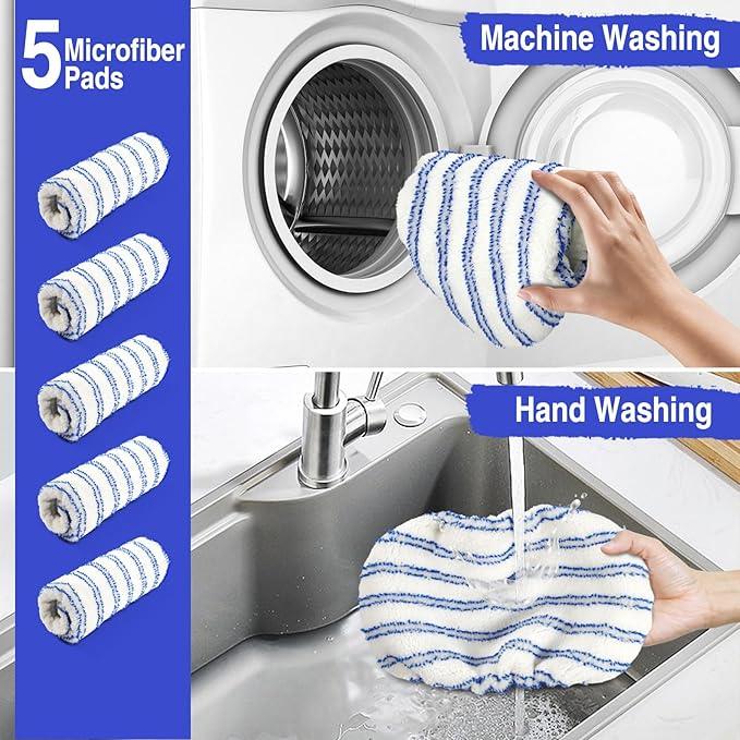 MASTERTOP Microfiber Mops for Floor Cleaning, Extra Large Industrial Mop,Floor Commercial Mop for Wet & Dry Use, Flat Mops for Hardwood, Vinyl, Laminate, Tile Floors, 5 Reusable & Washable Pads - NeatNest