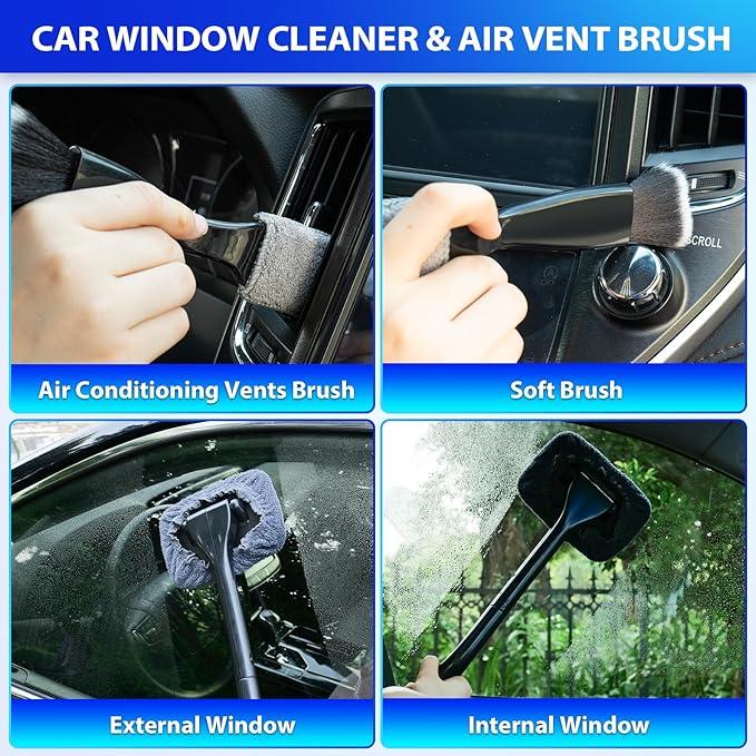 THINKWORK Car Cleaning Kit, Car Vacuum Kit, Gray Car Interior Detailing Kit with 8000PA High Power Vacuum, Including 7Pcs Detailing Brush Set and Bag - NeatNest
