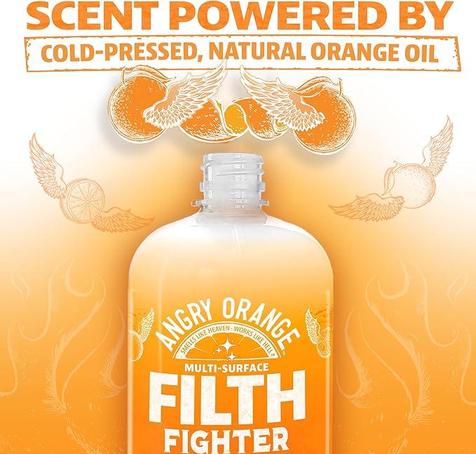 ANGRY ORANGE Citrus Multipurpose Cleaner Spray for Kitchen and Bathroom - 24 oz - 1 Pack - NeatNest