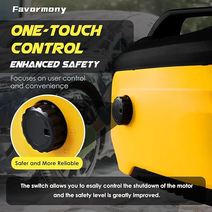 Pressure Washer with 3 Quick Connect Nozzles,Inlet Hose & Filter, Foam Cannon for Cars/Fences/Driveways Cleaning - NeatNest