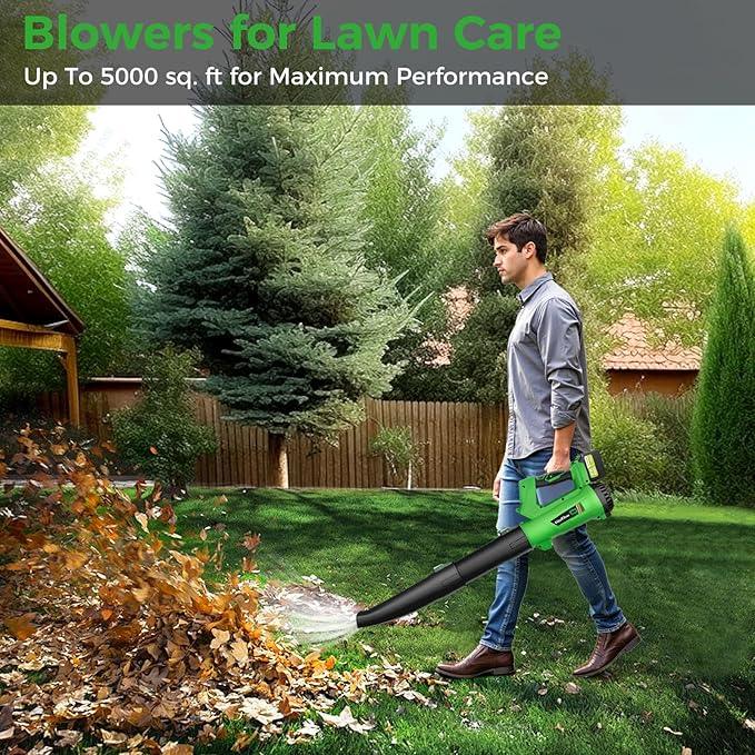 Cordless Leaf Blower with 2× 6.0Ah Batteries and Charger, 540CFM/170MPH Battery Powered Leaf Blower, 6 Speeds, Lightweight Electric Leaf Blowers for Lawn Care, Patio, Dust and Leaves Cleaning 2025 - NeatNest