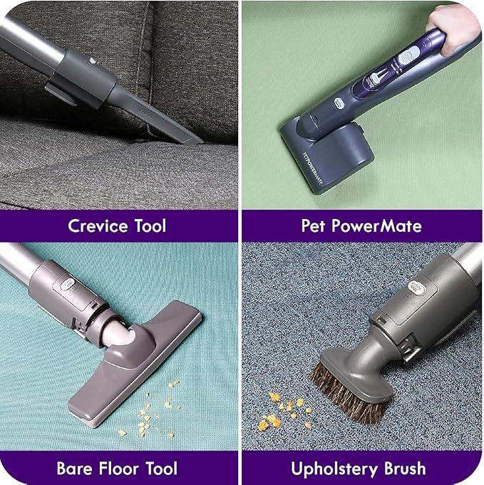 Kenmore 600 Series Pet Friendly Lightweight Bagged Canister Vacuum with Pet PowerMate, Pop-N-Go Brush, 2 Motors, HEPA Filter, Aluminum Telescoping Wand, Retractable Cord and 4 Cleaning Tools, Purple - NeatNest
