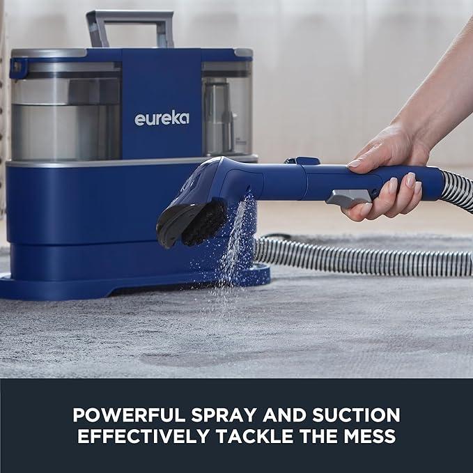 EUREKA Portable Carpet and Upholstery Cleaner, Spot Cleaner for Pets, Stain Remover for Carpet, Area Rugs, Upholstery, Coaches and Car, 50.7oz Large Water Tank, NEY100 with Cleaning Formula, Blue - NeatNest