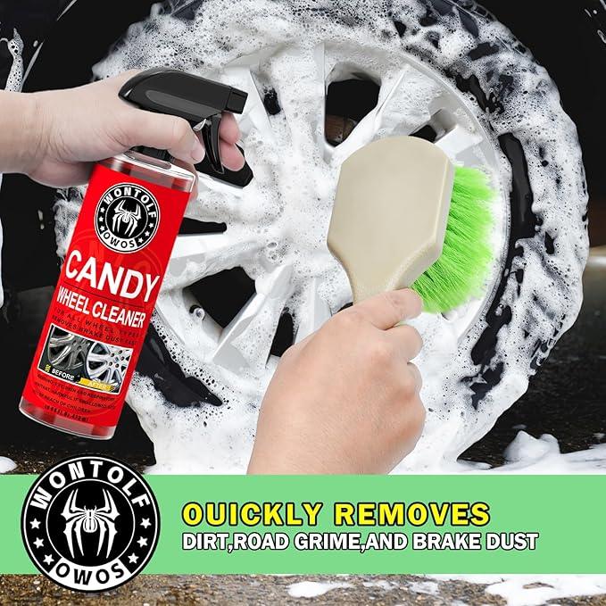 Wontolf Complete Car Wash Cleaning Kit with Car Wash Brush, Car Wash Soap, Interior Cleaner, Wheel Cleaner, Window Squeegee, Car Interior Detailing Kit for Cars Trucks RVs SUVs, 17pcs - NeatNest