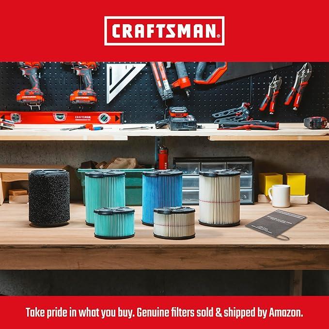 CRAFTSMAN CMXEVBE17596 20 Gallon 6.5 Peak HP Wet/Dry Vac, Heavy-Duty Shop Vacuum with Attachments and Additional General Purpose Filter - NeatNest