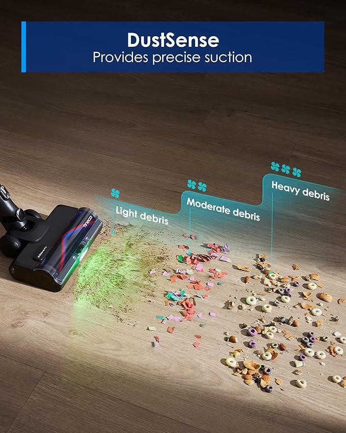 Tineco Pure ONE S70 Cordless Vacuum Cleaner, 200AW Powerful Suction, 3D Sense Pro Cleaning System, 6-Stage Filtration with 95min Runtime, Zero Tangle Brush with 180° Foldable Tube (Blue-Gray) - NeatNest