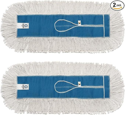 Nine Forty Industrial-Grade 36x5 Cotton Dust Mop Head Refills, Perfect Replacement for Busy Home, Gym, Industrial and Commercial Spaces, Heavy-Duty Mop for Janitorial & Housekeeping Needs - 2 Pack - NeatNest