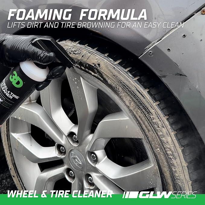 3D GLW Series Wheel & Tire Cleaner – Deep Cleaning All-in-One Formula | Removes Brake Dust, Grime, Tire Browning | Safe on All Wheels | DIY Car Detailing |64 oz - NeatNest