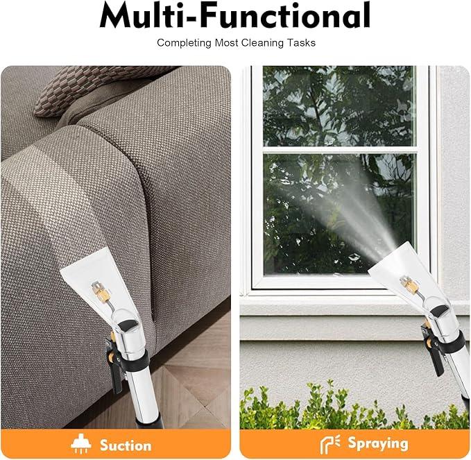 Commercial Carpet Cleaner, 40L Professional Carpet Cleaners Machine with 6 Suction Tools, 1049W Wet Dry Extractor Vacuum Washing Machine for Sofas, Curtains - NeatNest