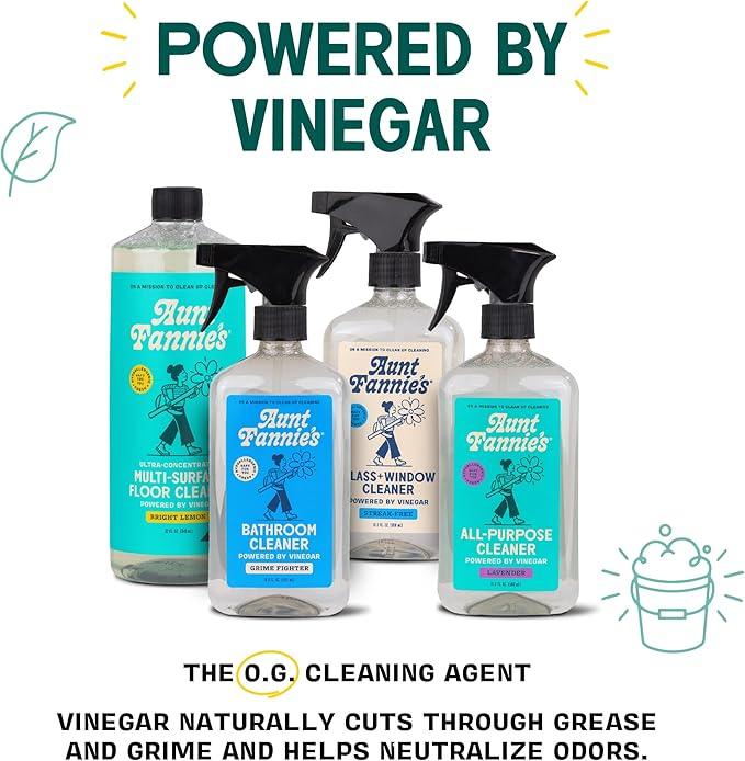 Aunt Fannie's Ultra Concentrated Floor Cleaner Vinegar Wash, Multi-Surface Solution For Mopping, Value Size, Lavender Scent, 64 oz - NeatNest