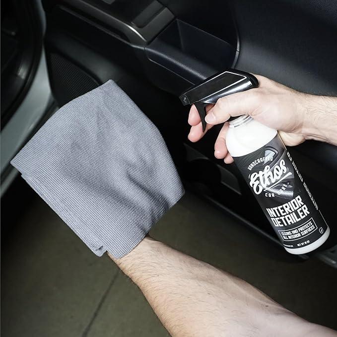 Ethos Interior Detailer Spray - Interior Car Cleaner Easily Cleans & Protects All Interior Surfaces | Non Greasy Satin Finish with UV Protection & Odor Neutralizing Agents | Coconut Scented - NeatNest