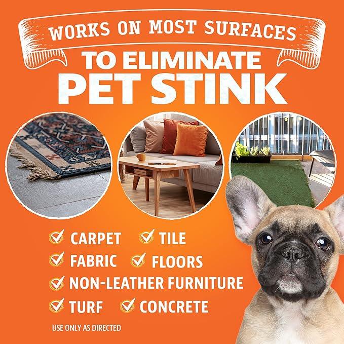 Angry Orange Pet Odor Eliminator for Dog and Cat Urine, Carpet Stains, and Strong Smells – Citrus Cleaner with Natural Orange Oil – 1 Gallon - NeatNest