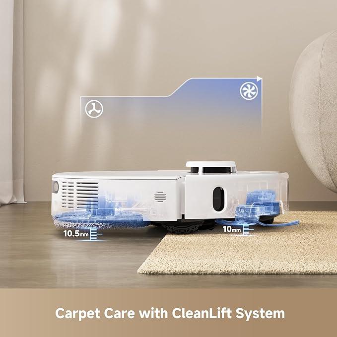 Mova P50 Ultra Robot Vacuum Cleaner with Flexible Mop, 19,000 Pa Suction Power with Anti-Tangle Brush, Corner and Edge Cleaning, 167℉ Automatic Cleaning & Self-Drying & Cleaning, Auto Empty & Refill - NeatNest
