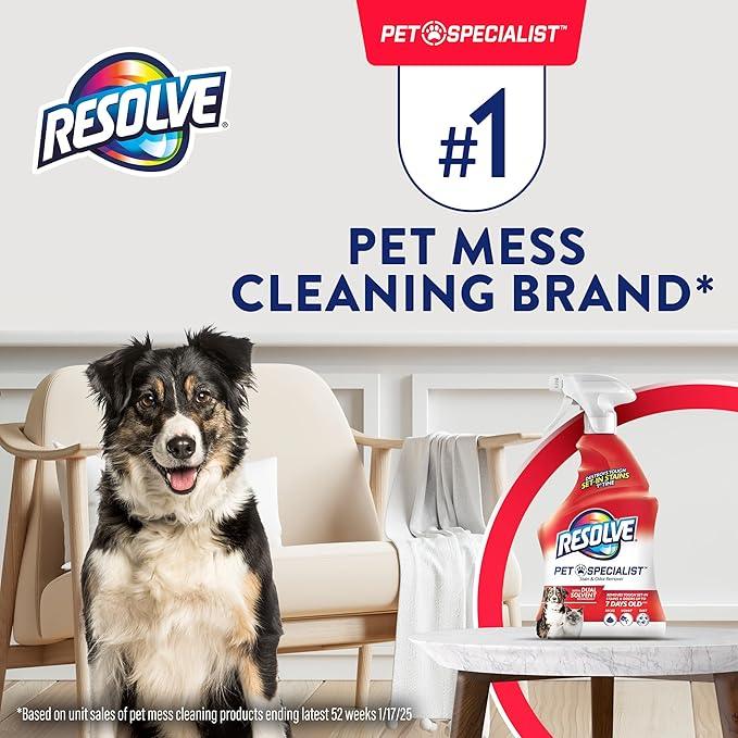 Resolve Pet Specialist Carpet Cleaner Spray – for Removal of Pet Stains & Odors Up to 7 Days Old, 22oz - NeatNest