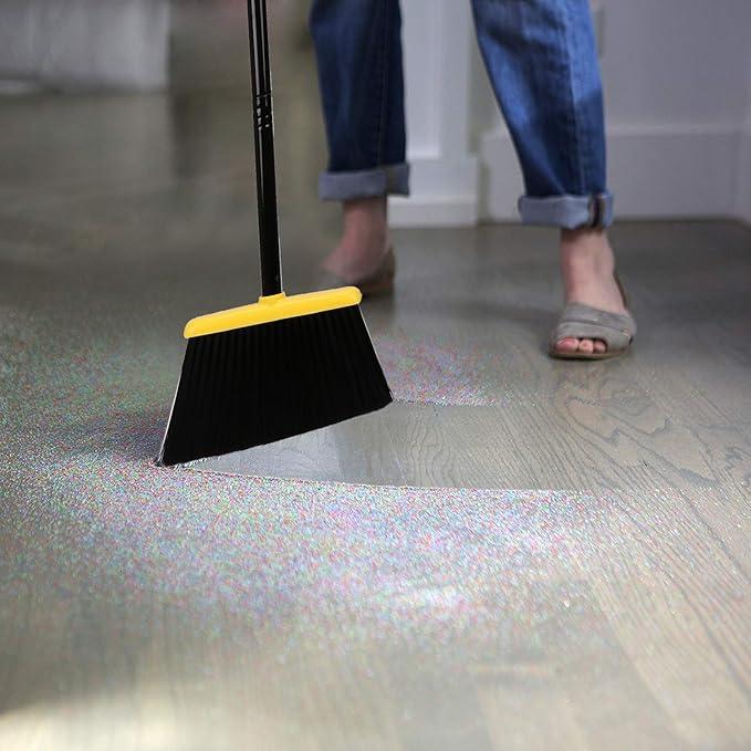 Broom and Dustpan Set,IndoorBroom with Dust pan Combo Set for Home,Angle Kitchen Broom for Floor Sweeping - NeatNest