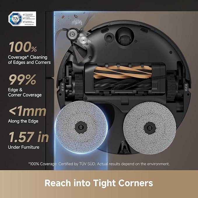 DREAME X50 Ultra Robot Vacuum and Mop with Auto-Empty and Mop Self-Cleaning, 20,000Pa Suction, Obstacle Avoidance and 360° Navigation, Corner to Edge Deep Cleaning, Detangling Brush - NeatNest