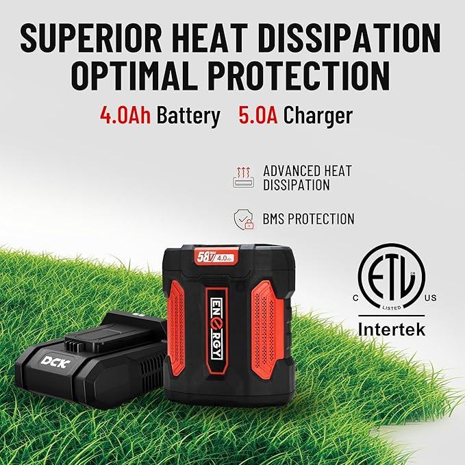 58V Cordless Leaf Blower, Power Variable-Speed, Brushless, 770 CFM, Electric Leaf Blower with 4Ah Battery and 5A Charger for Lawn Care, Yard, Outside(KDLB58211BDM) - NeatNest