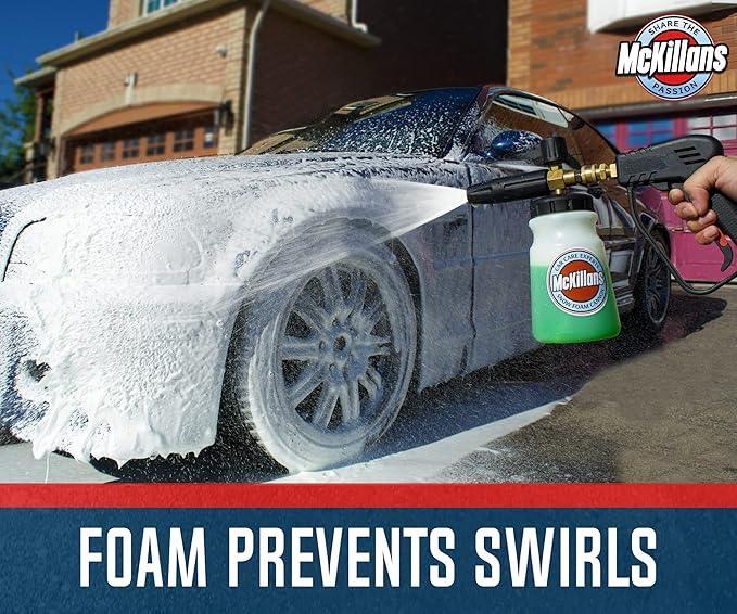McKillans Professional Wide Mouth Snow Foam Detailing Kit Complete with M22 Washer Gun and Rinsing Wand with 1/4” Quick Connect - NeatNest