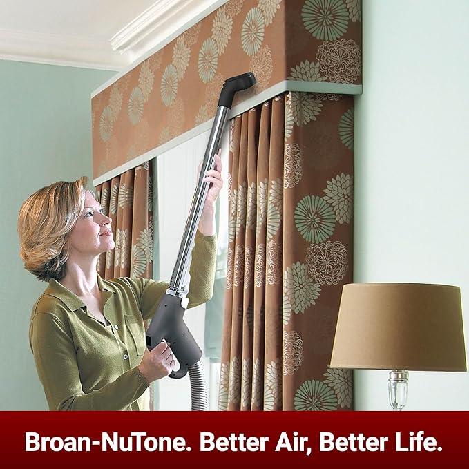 Central Vac Carpet and Bare Floor Attachment Set for Cleaning Carpets and Any Floor Surfaces, Dusting Brush, Upholstery Tool, Ratcheting Wand, Long Crevice Tool and Mesh Storage Bag - NeatNest