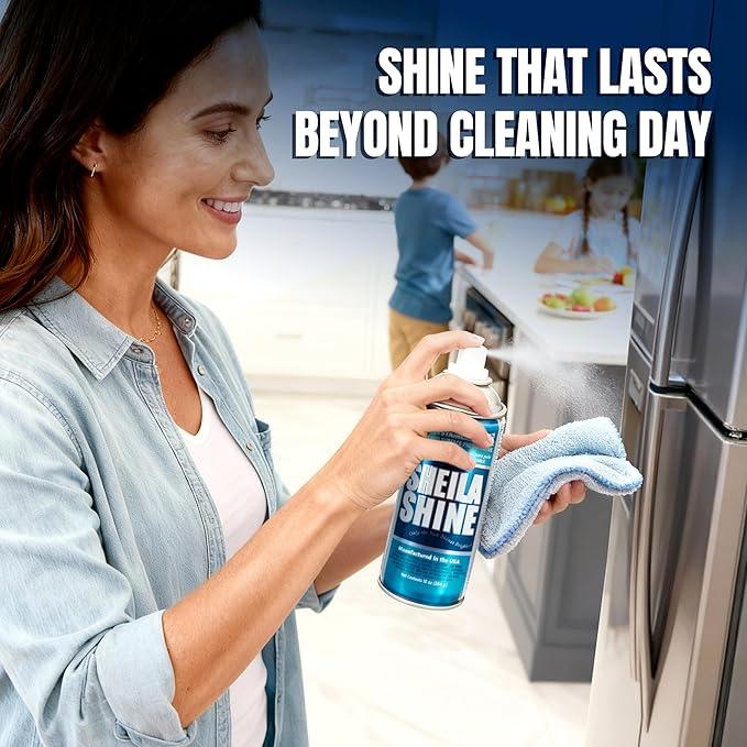 3 x 10oz Stainless Steel Cleaner and Polish - Removes Grease, Fingerprint & Watermark - Kitchen Appliances, Refrigerators, Sinks, Ovens & Grills - Streak Free Shine - Stainless Steel Cleaning Spray - NeatNest