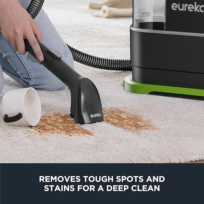 EUREKA Portable Carpet and Upholstery Cleaner, Spot Cleaner for Pets, Stain Remover for Carpet, Area Rugs, Upholstery, Coaches and Car, 50.7oz Large Water Tank, NEY101GR with Cleaning Formula, Green - NeatNest