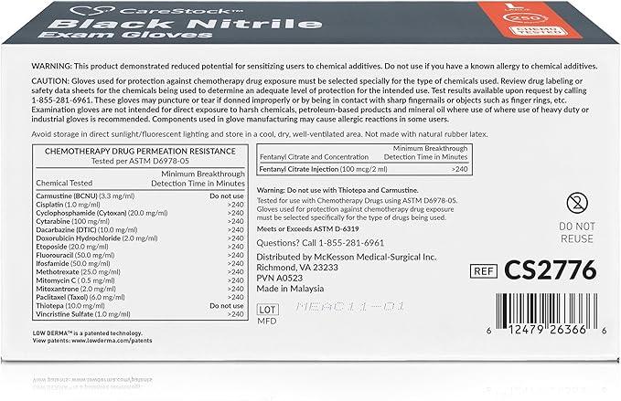 CareStock Black Nitrile Gloves Large [2500 Count] – 2 mil Thin Disposable Latex-Free Exam Gloves for Medical, Cleaning, Cooking, Food Prep – Ultra-Strong with Slip-Resistant Textured Grip Bulk - NeatNest