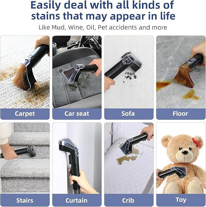 Carpet Cleaner Machine 10.5Kpa Strong Suction, 400W Powerful Motor, Portable Upholstery Cleaner with Spot and Stain Remover for Pet Accident, Rugs, Carpet and Upholstery - NeatNest