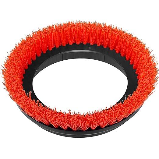 Commercial Scrub Brush for Orbital Floor Scrubber, Compatible with Oreck Orbiter XL ORB550MC, Bissell BGEM9000, 12" Diameter, Heavy-Duty Brush, Orange - NeatNest