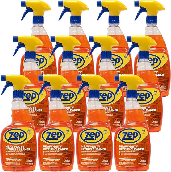 Zep Heavy-Duty Citrus Cleaner - 32 Ounces (Case of 12) ZUCIT32 - Removes Oil, Grease, Adhesive and Kitchen Soil… - NeatNest
