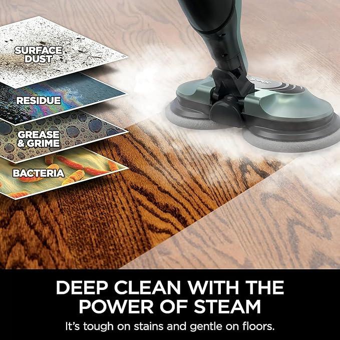 Shark S7000AMZ Steam & Scrub All-in-One Scrubbing and Sanitizing Hard Floor Steam Mop, Pure Water (Renewed) - NeatNest