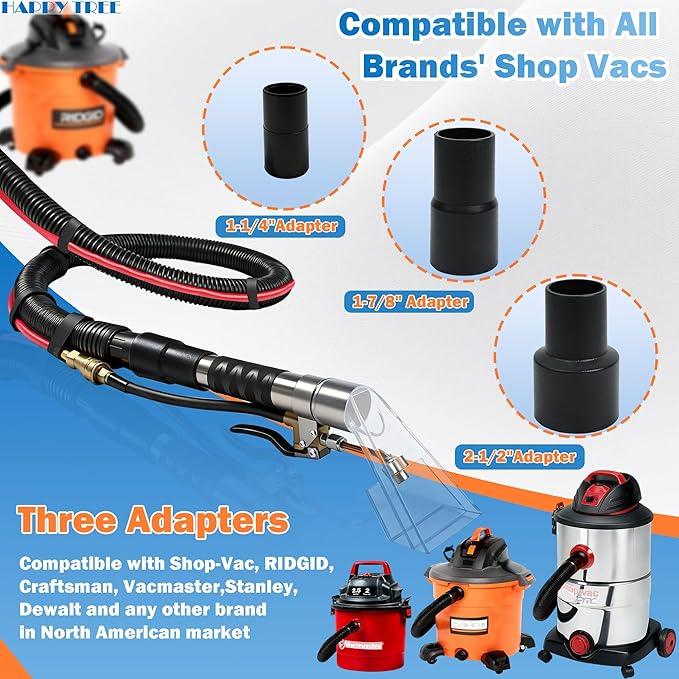 Happy Tree Universal Fit All Brands' Shop Vac Extractor Hose Kit Adapter Wet-dry Extraction Accessory for Upholstery & Carpet Cleaning Auto Detailing Wet Vaccum Accessories with 25 Feet Water Hose - NeatNest