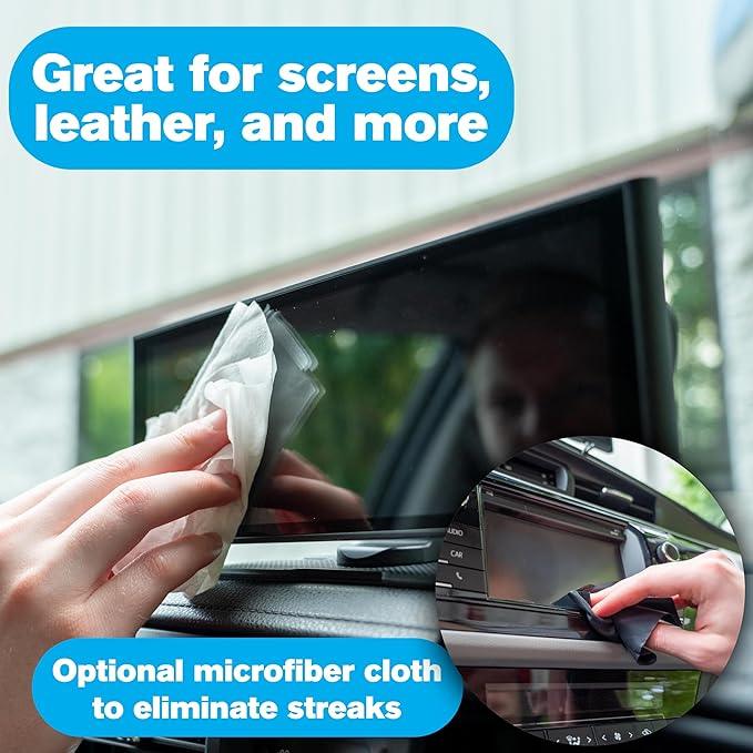 Fortress Car Interior Wipes (25 ct, Pack of 62) for Car Interior Cleaning, Dashboard, Seats, Detailing, and Steering Wheel [Travel Size] Skin-Safe Car Interior Cleaner Supplies - NeatNest