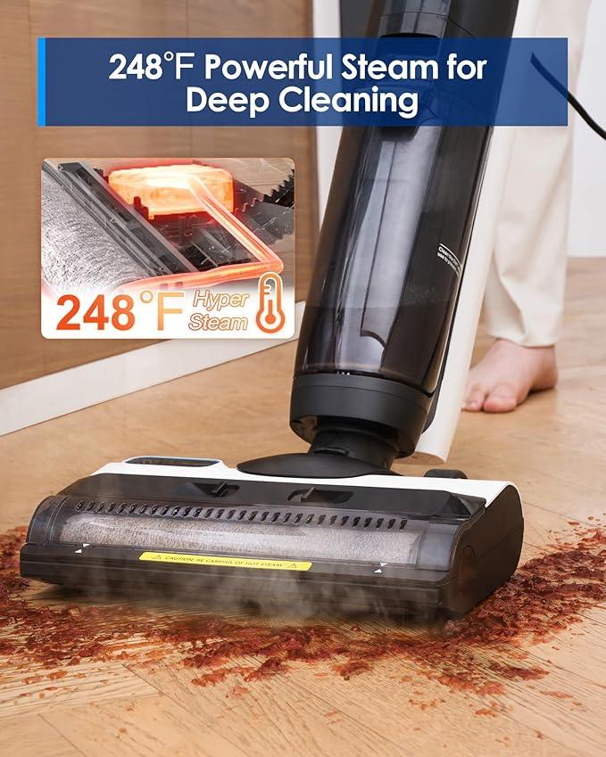 Tineco iFLOOR 5 Steam Wet Dry Vacuum All-in-one, Steam Mop Hardwood Floor Cleaner Great for Sticky Messes, 248℉ High-Temp Steam, Self-Cleaning with steam - NeatNest
