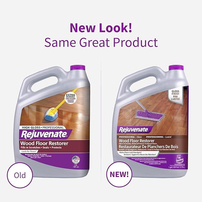 Rejuvenate Professional Wood Floor Restorer Fills Scratches, Shines And Protects Wood Flooring For A High Gloss Shine, 1 Gallon - NeatNest