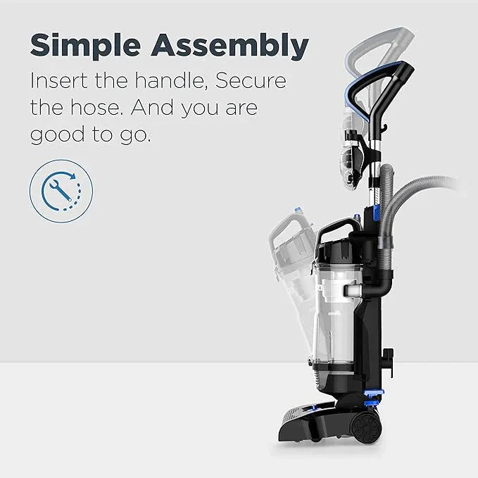 Eureka PowerSpeed Lightweight Upright Vacuum Cleaner for Carpet and Hard Floor, Powerful Bagless Upright Vacuum Cleaner for Home Pets, NEU181A, Blue - NeatNest
