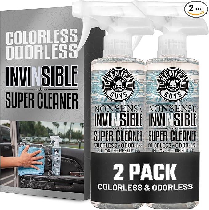 Chemical Guys Nonsense Colorless & Odorless All Surface Cleaner - Interior Cleaner, Safe for Vinyl, Rubber, Plastic, Carpet, and Upholstery, pH Balanced, Residue-Free, Unscented, 16 Fl Oz, Pack of 2 - NeatNest