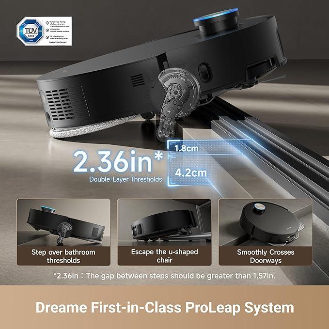 DREAME X50 Ultra Robot Vacuum and Mop with Auto-Empty and Mop Self-Cleaning, 20,000Pa Suction, Obstacle Avoidance and 360° Navigation, Corner to Edge Deep Cleaning, Detangling Brush - NeatNest
