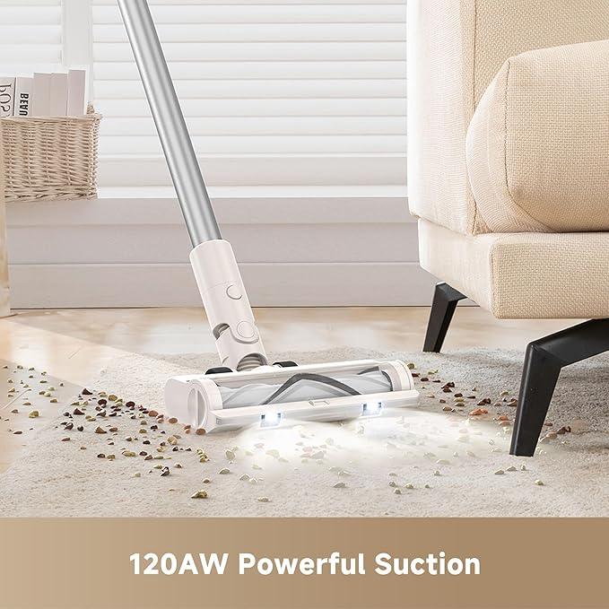 DREAME Cordless Vacuum Cleaner R10 Pure, 120AW Powerful Suction, Stick Vacuum Cleaner for Home, Anti-Tangle, LED Headlights, Up to 60 Mins Runtime, Lightweight for Carpet, Hard Floor, Pet Hair - NeatNest