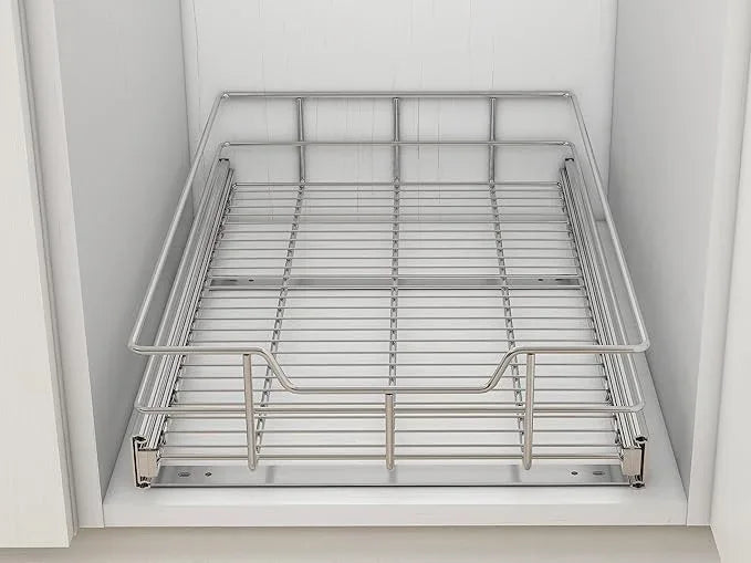Pull Out Cabinet Organizer 9" W X 17" D, Slide Out Drawers For Kitchen Organizers and Storage, Pull Out Drawers For Cabinets Capacity Heavy Duty Caddy, Cabinet Shelves Chrome-Plated, Bathroom Pantry - NeatNest