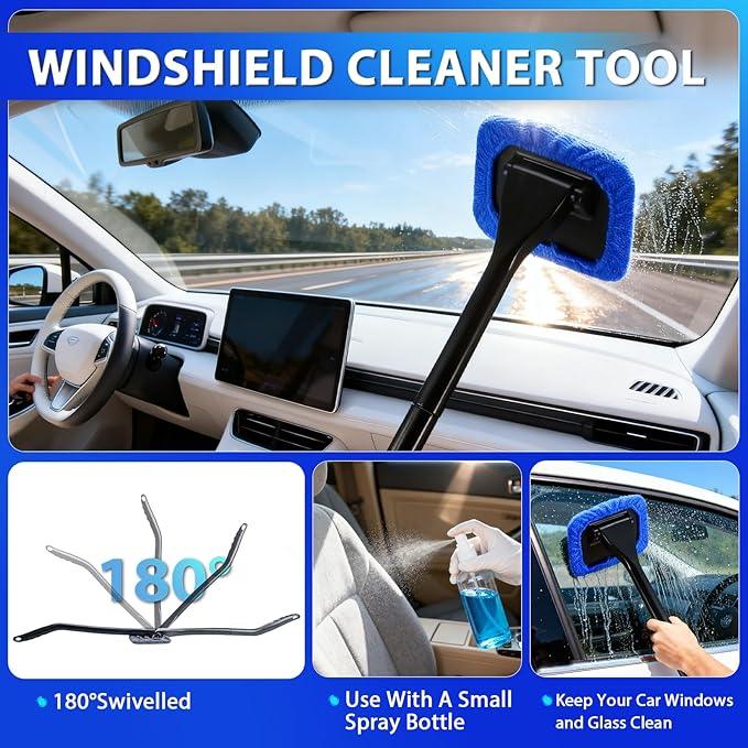 THINKWORK Car Cleaning Kit Car Detailing Kit,Car Cleaning Kit Interior Cleaner with High Power Blue Handheld Vacuum Cleaner,Brush Sets,Windshield Cleaner and Storage Bag,Car Accessories,Car Gift Set - NeatNest