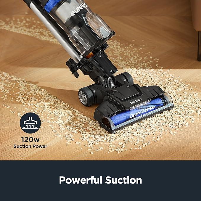 Eureka Pet Upright Vacuum Cleaner for Carpet and Hard Floor, Powerful Bagless Vacuum Cleaner for Home with HEPA Filter and Pet Tool, OmniVerse NEU801BL with QuickShift Technology, Blue - NeatNest