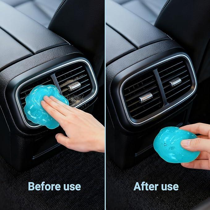 COLORCORAL 4 Pack Car Cleaning Gel Reusable Auto Slime Cars Cleaner Dust Cleansing Gels,Vehicle Interior Cleaning Care Putty,Keyboard Cleaner Goop for Car Vent, Corners, Crevice,Office Desktops Debris - NeatNest