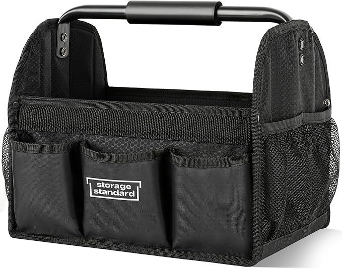 Detailing Caddy Organizer with Handle - Storage, Cars, & Cleaning Caddy for Supplies, Tools, & Home Improvement - Heavy Duty Car Detailing Supplies With Multi-Pockets & Collapsible Tote Design - NeatNest