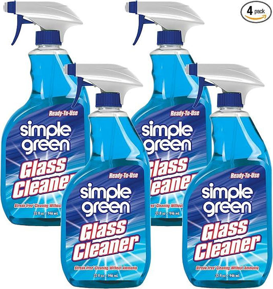 Simple Green Ready-To-Use Glass Cleaner, 32 oz., Blue (Pack of 4) - NeatNest