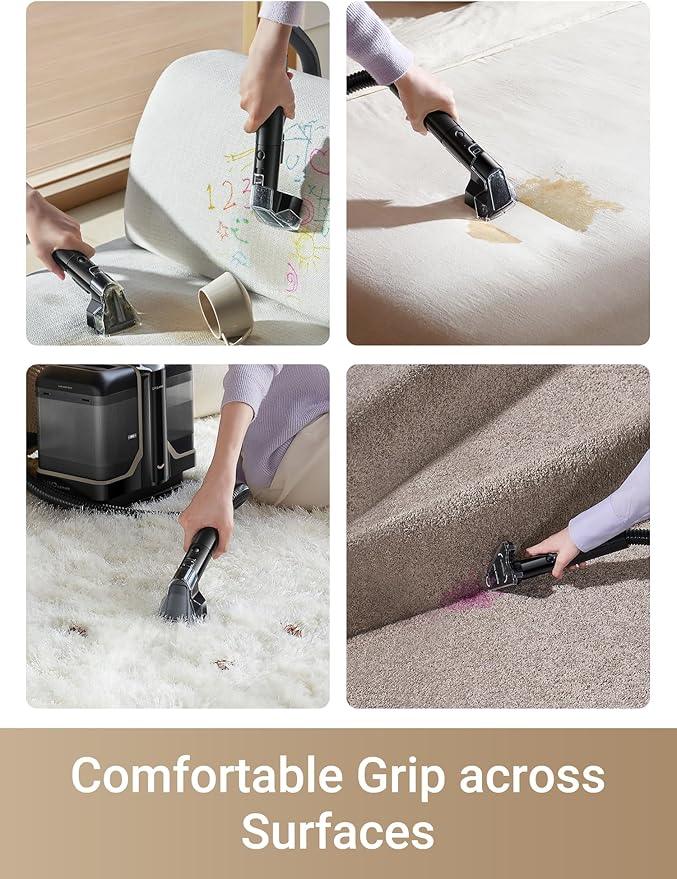 dreame N10 Portable Carpet Spot and Upholstery Cleaner, Powerful Couch Cleaner Machine Stain Remover for Pet Stains, Carpet, Area Rugs, Coaches and Car, 1.6L Large Water Tank, Hose Self-Cleaning - NeatNest