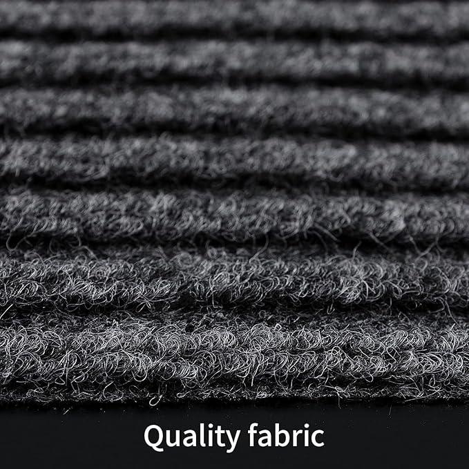 TANYOYO3' X 6' Commercial Grade Door Floor Mat Brush Step Entrance Mat Vinyl Backed Utility Doormat Heavy Duty Floor Rugs Commercial Outdoor Carpet Indoor Entrance Mat，Grey - NeatNest