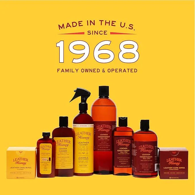 Leather Honey Cleaner and Conditioner Bundle with 16oz Spray Cleaner with UV Protectant and 8oz Conditioner - NeatNest