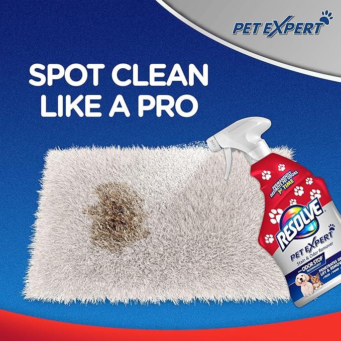 Resolve Pet Expert Stain and Odor Remover, Carpet Cleaner, Pet Stain and Odor Remover, Carpet & Upholstery Cleaner - Removes Stains and Odors, 22 oz - NeatNest