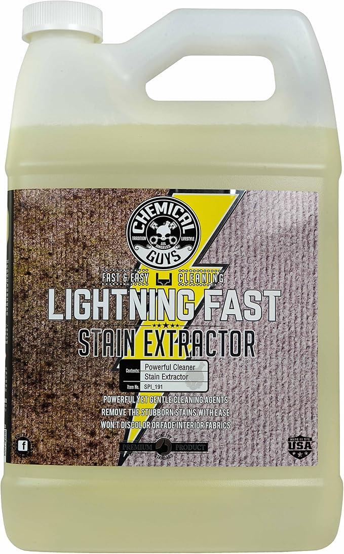 Chemical Guys Lightning Fast Carpet and Upholstery Stain Extractor - Carpet Cleaner, Safe for Fabric, Upholstery, Cars, Home, Office, Furniture, and More, Fresh Scent - 128 oz - NeatNest
