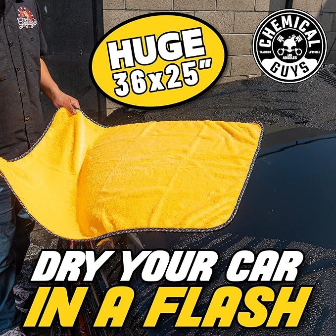 Chemical Guys HOL129 Best Two Car Wash Bucket Kit to Wash & Dry (11 Items Including 3 16 oz. Chemicals) - NeatNest